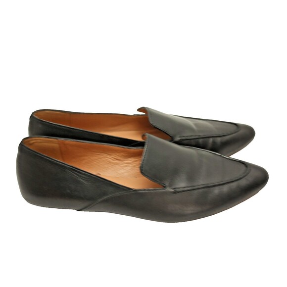 Madewell Frances Loafers Shoes Womens sz 7.5 Black Leather Pointed Toe - Picture 5 of 9